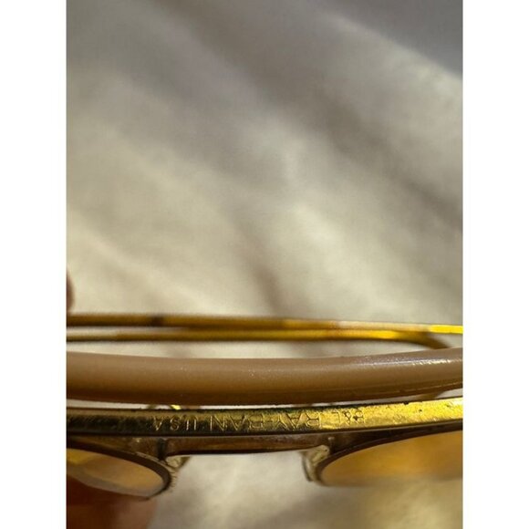Vintage B&L Ray-Ban Outdoorsman Aviator Gold Yellow Lens USA w/ Case - Picture 3 of 4